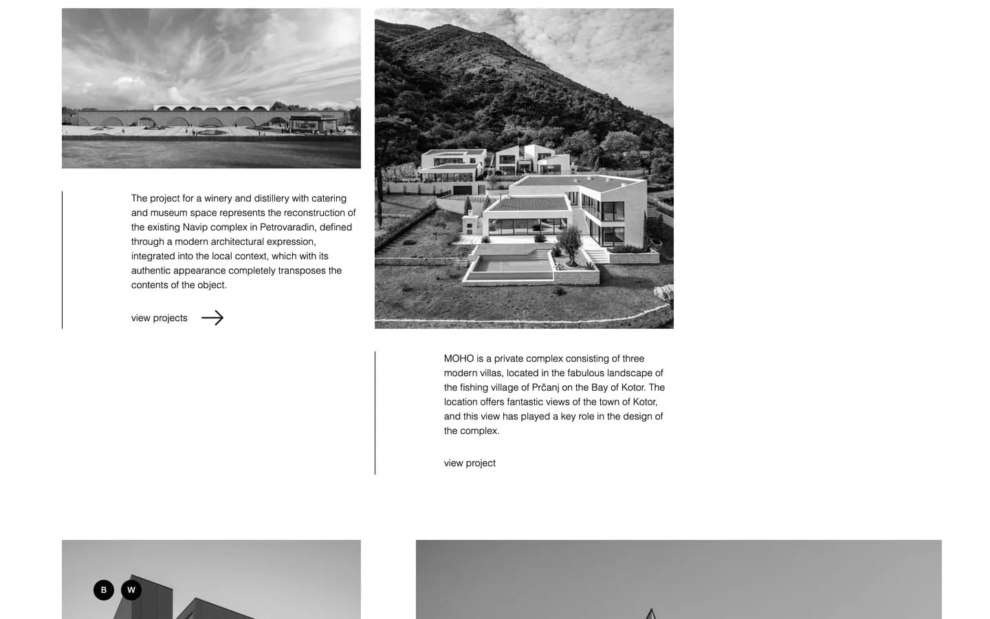 A social presence for an architecture studio.